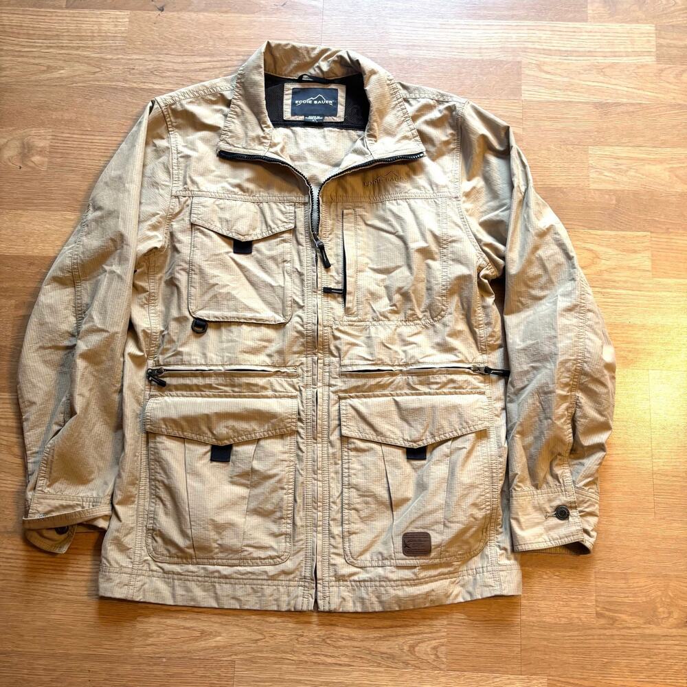 EDDIE BAUER JACKET MEDIUM MENS LIGHTWEIGHT RIPSTOP GORPCORE OUTDOOR